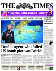 The Times (UK) Newspaper Front Page for 11 May 2012