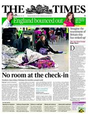 The Times (UK) Newspaper Front Page for 20 December 2010