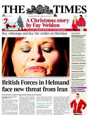 The Times (UK) Newspaper Front Page for 24 December 2010