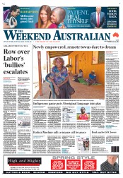 Weekend Australian (Australia) Newspaper Front Page for 22 September 2012