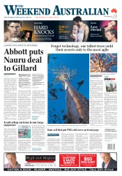 Weekend Australian (Australia) Newspaper Front Page for 3 September 2011