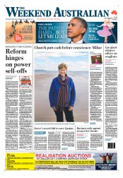 Weekend Australian (Australia) Newspaper Front Page for 8 September 2012